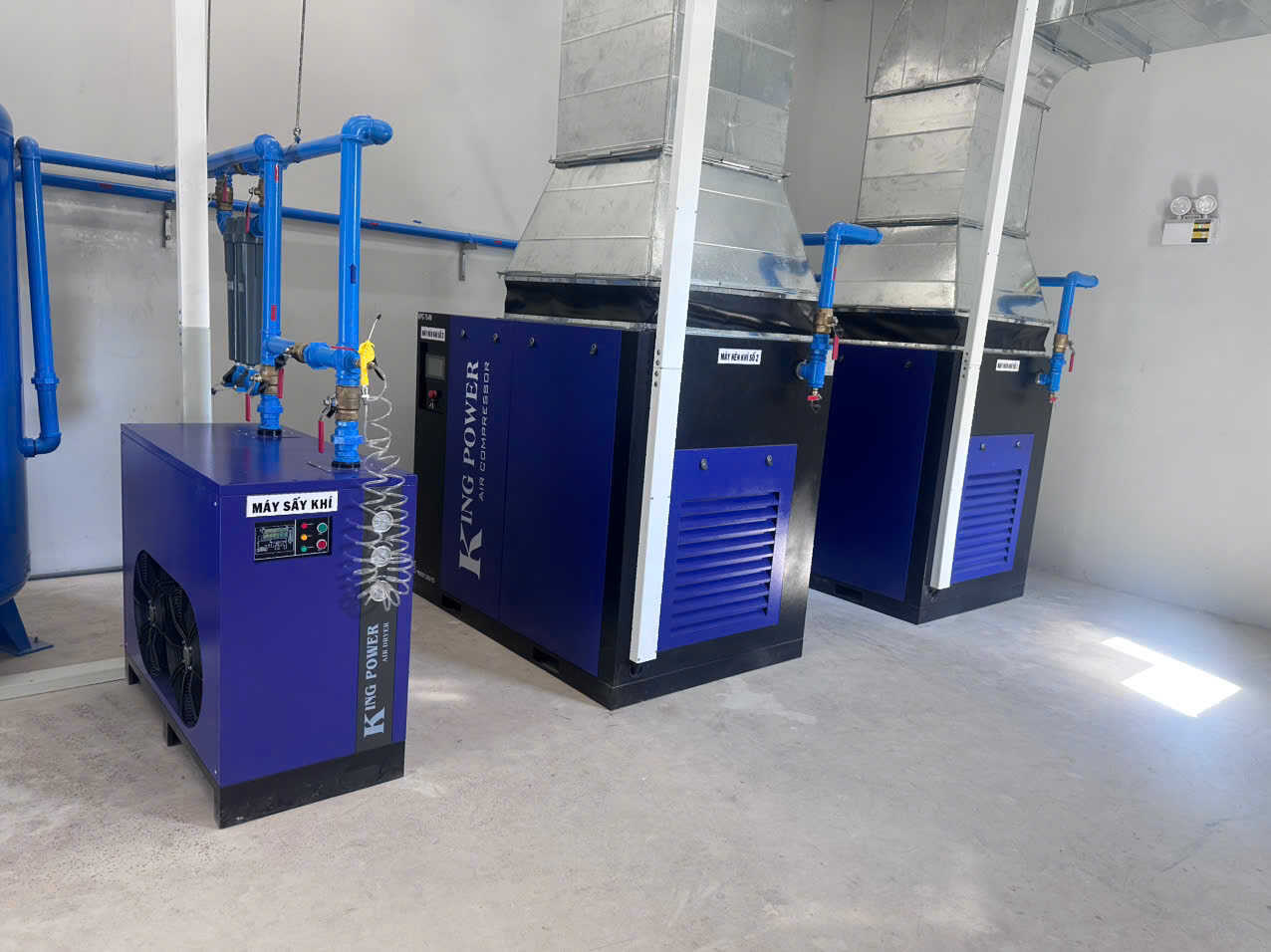 Lắp đặt máy nén khí King Power thực tế 3